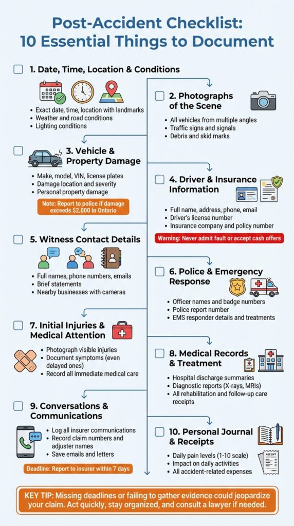 Edmonton Injury Lawyers Accident Checklist