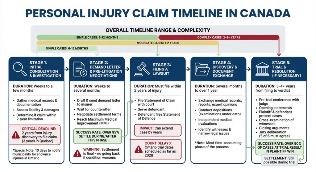 Personal Injury Claim Timeline in Canada